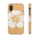 "The Classic Hibiscus" Phone Cover - Distressed Orange