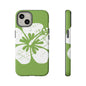 "The Classic Hibiscus"  Phone Case - Distressed Green