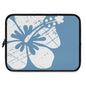 "The Classic Hibiscus" Laptop Sleeve - Distressed Blue