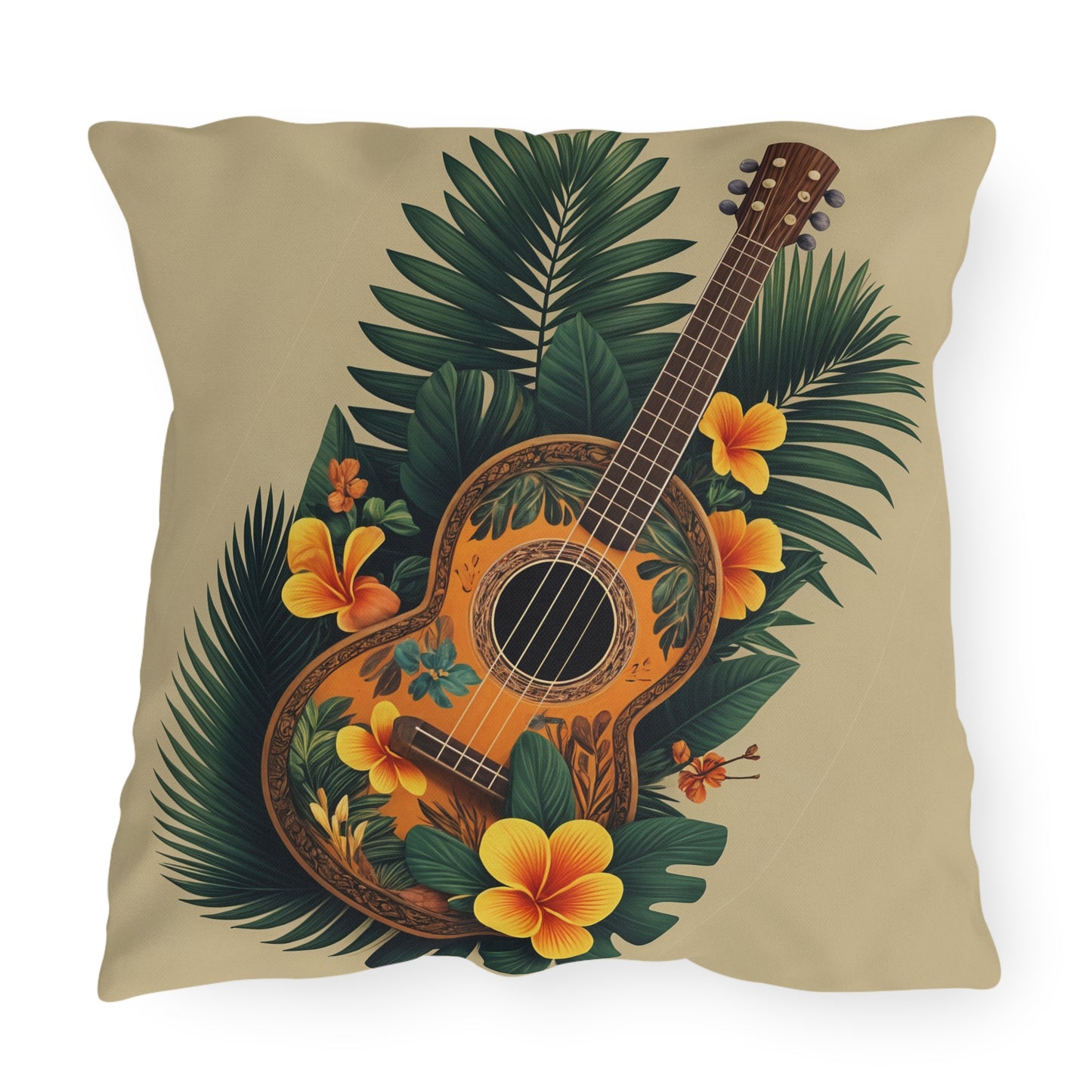 "The Ukulele"  Outdoor Pillow