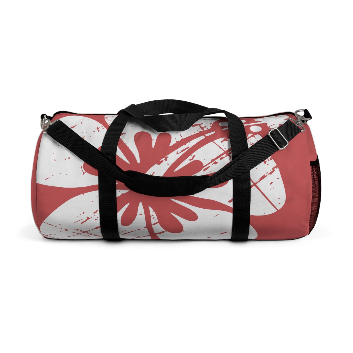 "The Classic Hibiscus" Duffel Bag - Distressed Red