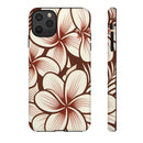 "The Plumeria" Phone Case - Mono Red
