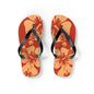 " The Classic Hibiscus" Flip Flop - Distressed Orange