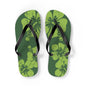 " The Classic Hibiscus" Flip Flop - Distressed Green