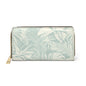 "Blue Palm" Zipper Wallet