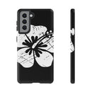 "The Classic Hibiscus" Phone Cover - Distressed Black