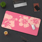 "The Classic Hibiscus" Flip Flop  Desk Mat - Distressed Pink