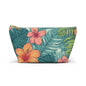 "Tropical Vibes" Accessory Pouch w T-bottom