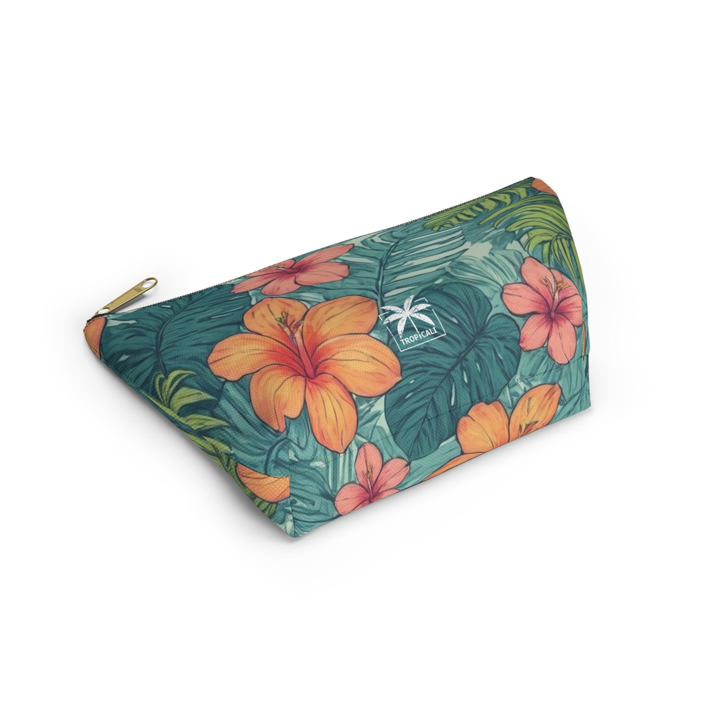 "Tropical Vibes" Accessory Pouch w T-bottom