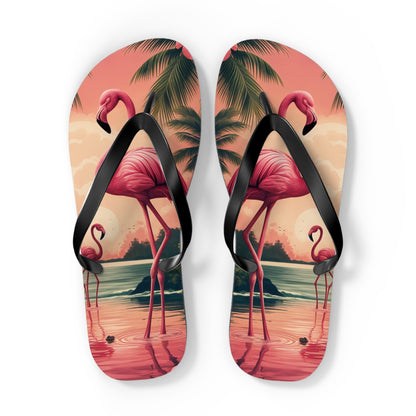 "Pink Flamingos" Flip Flops