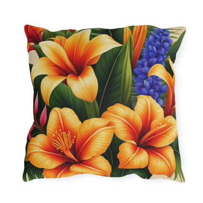 "Tropical Arrangements" Outdoor Pillow