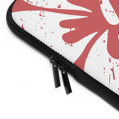 "The Classic Hibiscus" Laptop Sleeve - Distressed Red