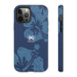 "The Classic Hibiscus" Phone Cover - Distressed Blue