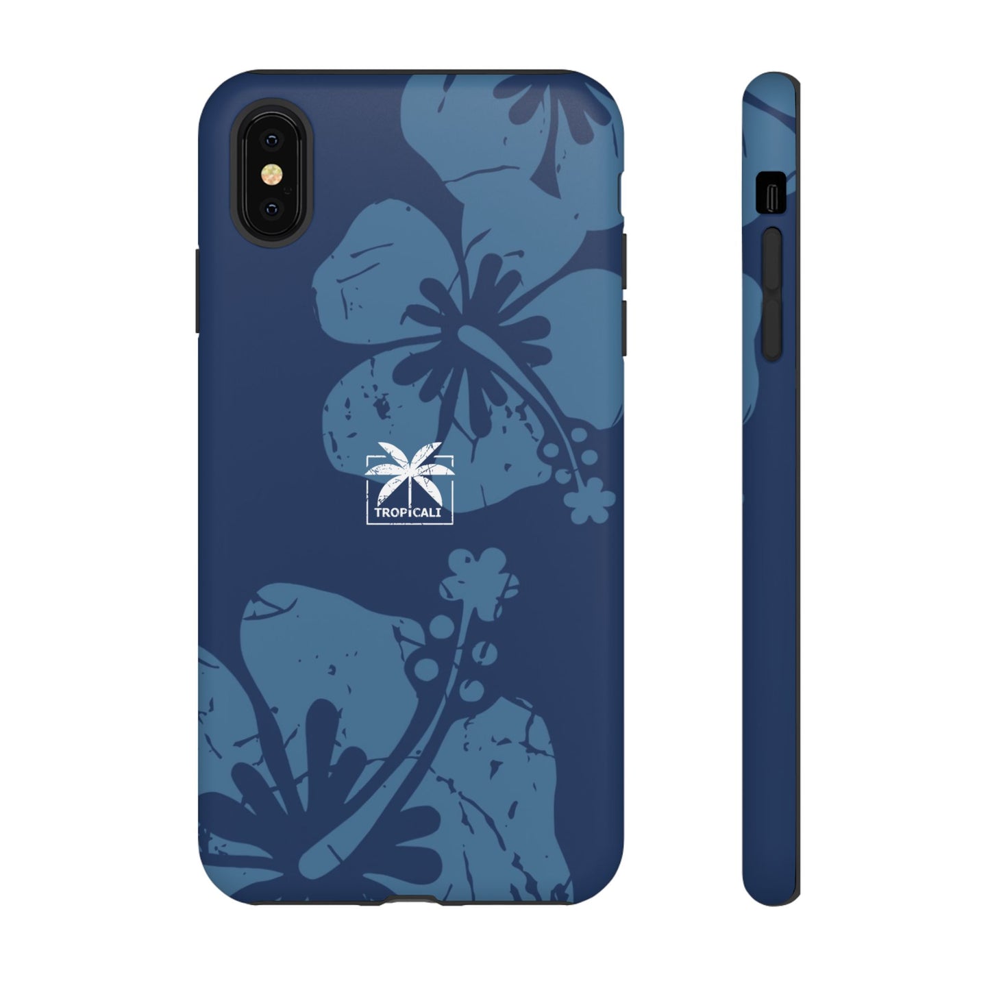 "The Classic Hibiscus" Phone Cover - Distressed Blue