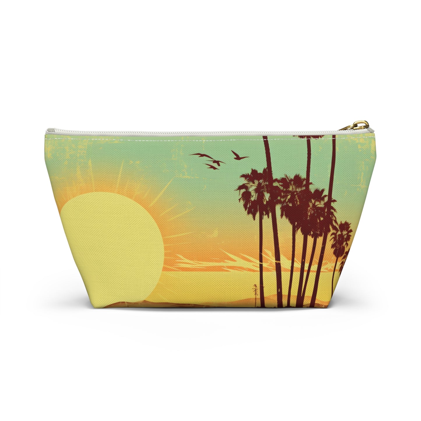 " The Californian"  Accessory Pouch w T-bottom - Black and White