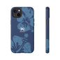 "The Classic Hibiscus" Phone Cover - Distressed Blue