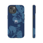 "The Classic Hibiscus" Phone Cover - Distressed Blue