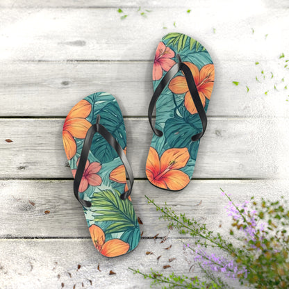 "Tropical Vibes" Flip Flops