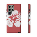 "The Classic Hibiscus" Phone Cover - Distressed Red