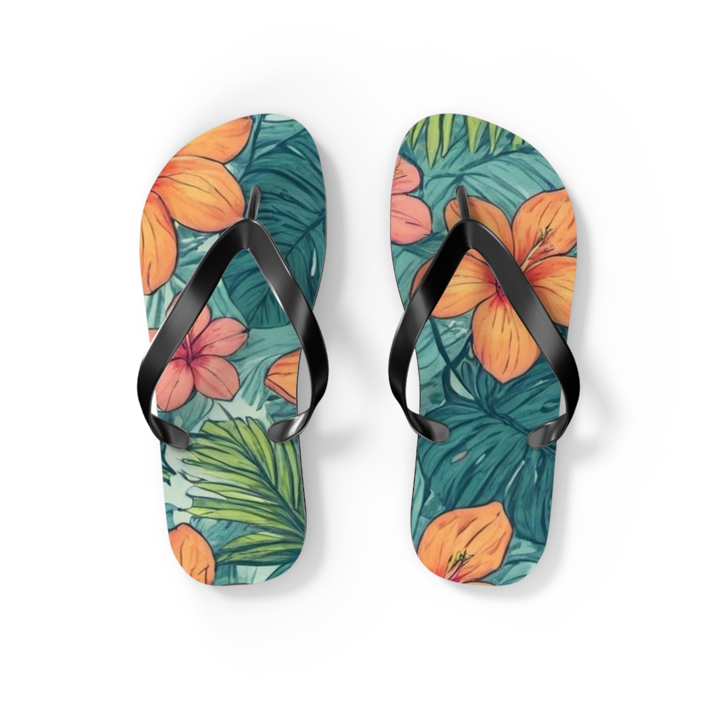 "Tropical Vibes" Flip Flops