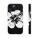 "The Classic Hibiscus" Phone Cover - Distressed Black