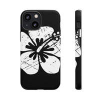 "The Classic Hibiscus" Phone Cover - Distressed Black
