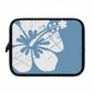 "The Classic Hibiscus" Laptop Sleeve - Distressed Blue