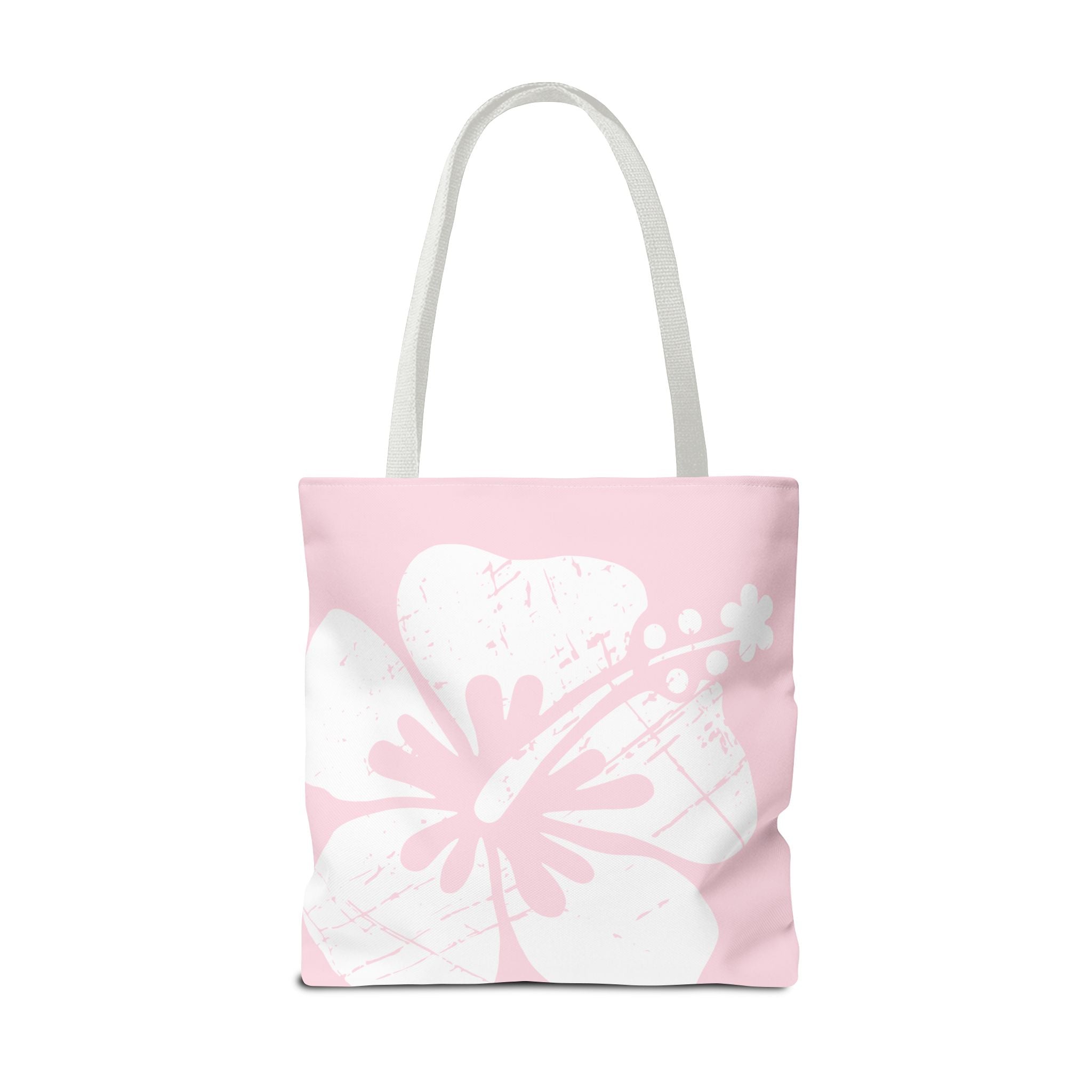 "The Classic Hibiscus" Tote Bag - Distressed Pink