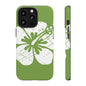 "The Classic Hibiscus"  Phone Case - Distressed Green