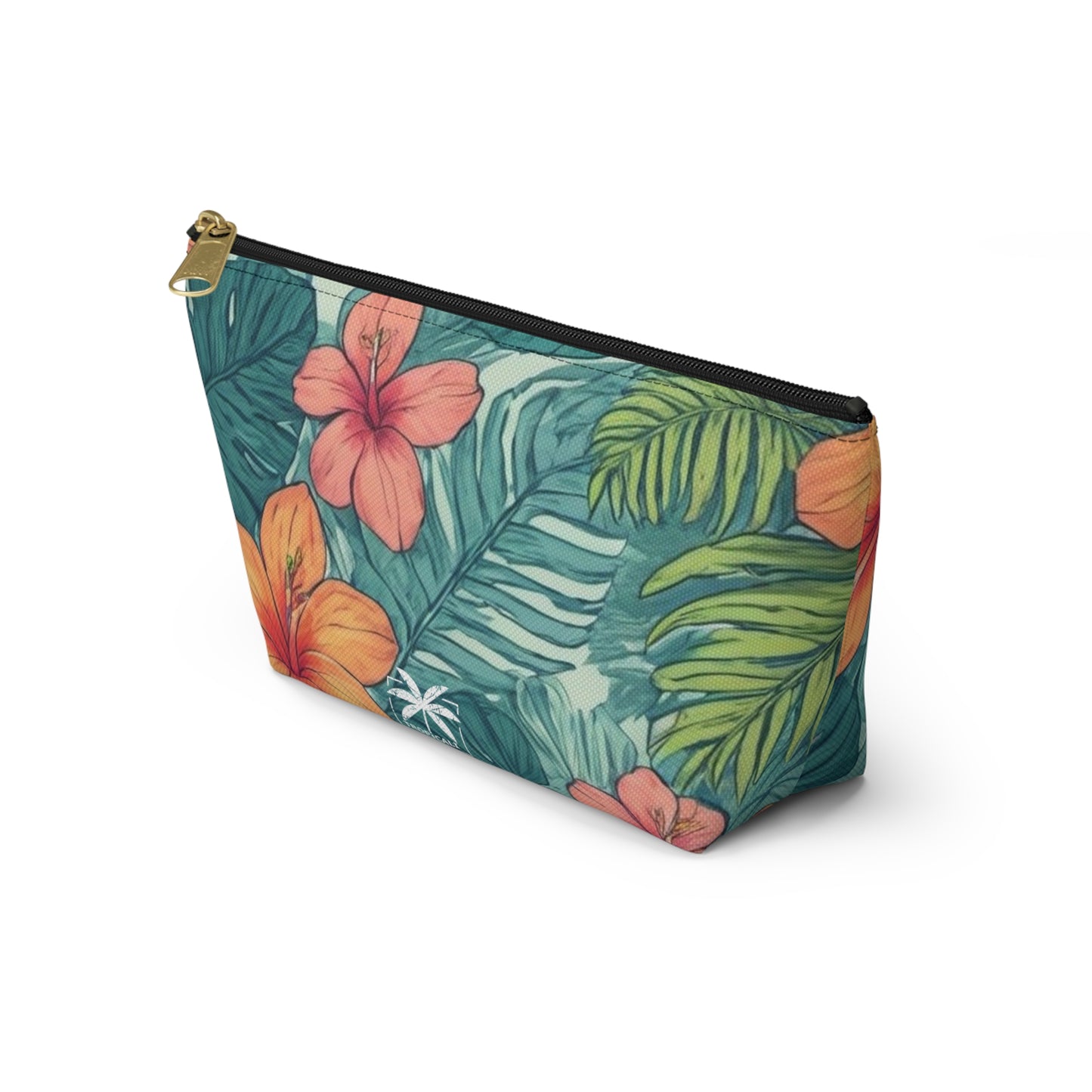 "Tropical Vibes" Accessory Pouch w T-bottom