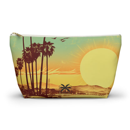 " The Californian"  Accessory Pouch w T-bottom - Black and White