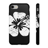 "The Classic Hibiscus" Phone Cover - Distressed Black
