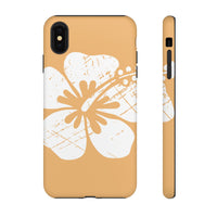 "The Classic Hibiscus" Phone Cover - Distressed Orange
