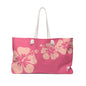 "The Classic Hibiscus" Beach Bag - Distressed Pink