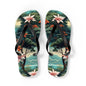 "Vintage Tropical Tree Wall Paper"  Flip Flops