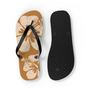 "The Classic Hibiscus" Flip Flop - Distressed Brown