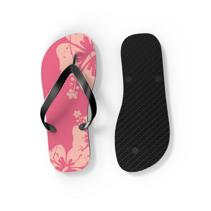 "The Classic Hibiscus" Flip Flop - Distressed Pink