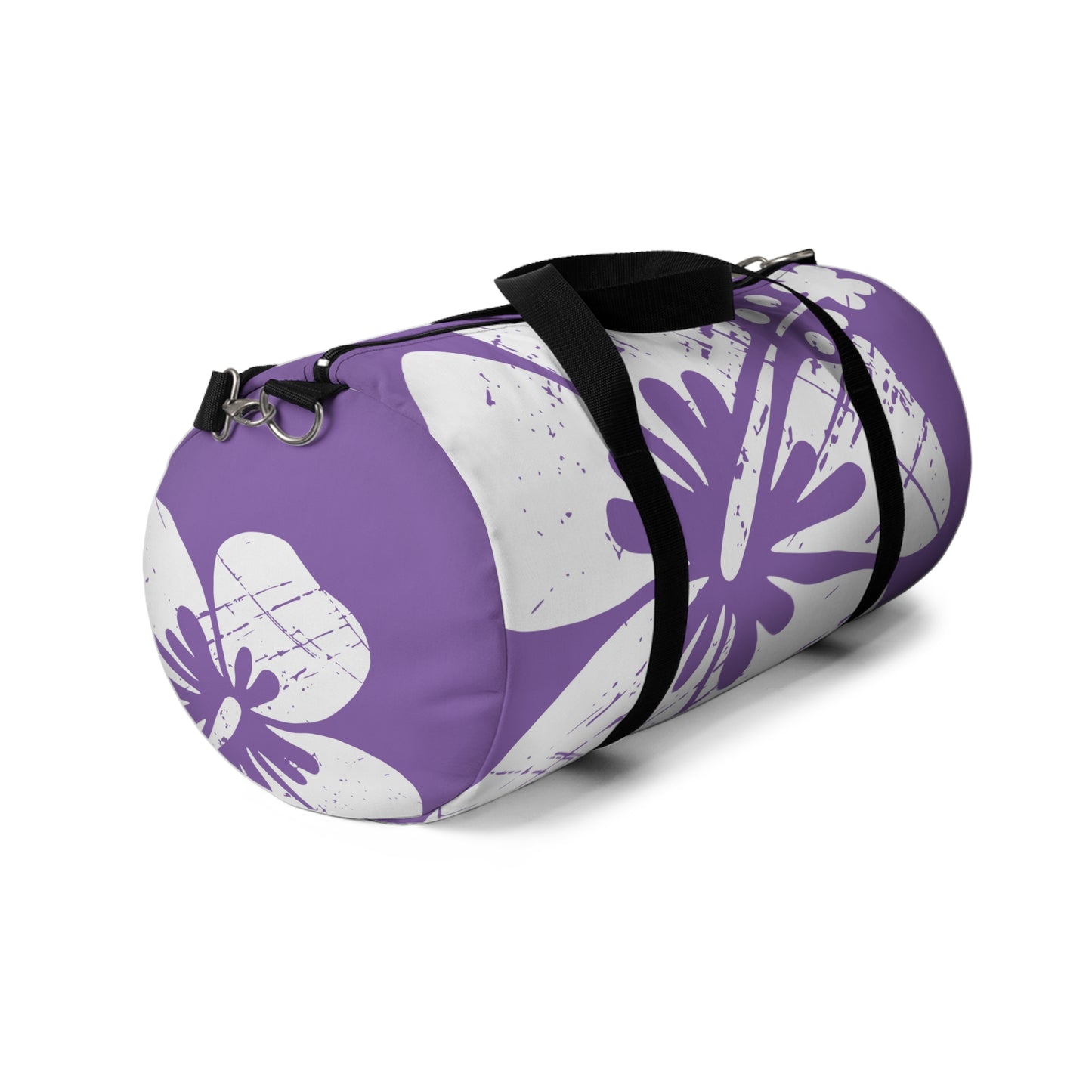 "The Classic Hibiscus" Duffel Bag - Distressed Ube Purple