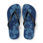 "The Classic Hibiscus" Flip Flop - Distressed Blue