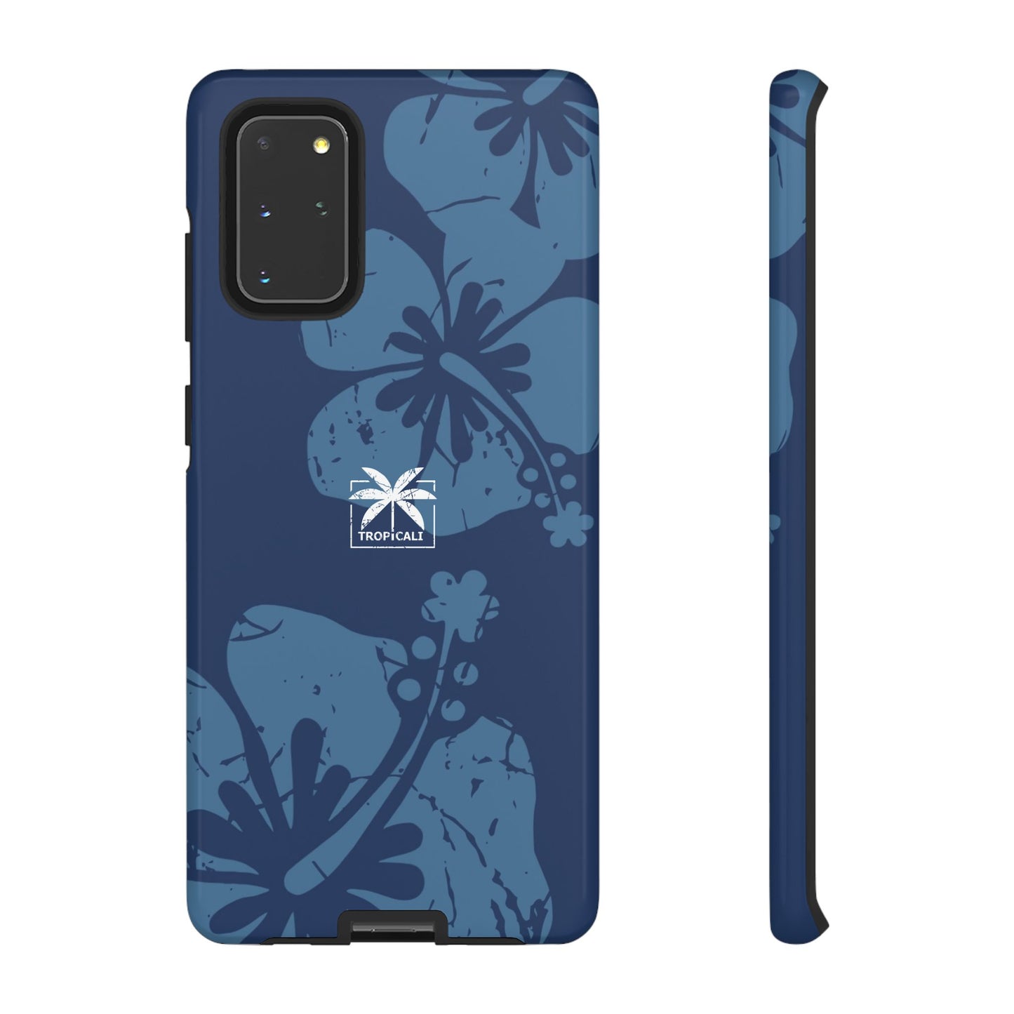 "The Classic Hibiscus" Phone Cover - Distressed Blue