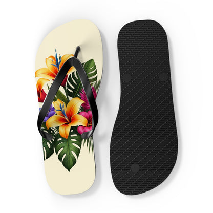 "Tropical Arrangement" Flip Flops