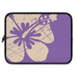 "The Classic Hibiscus" Laptop Sleeve - Distressed Ube Purple