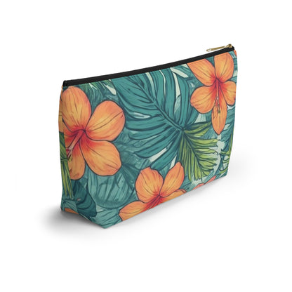 "Tropical Vibes" Accessory Pouch w T-bottom