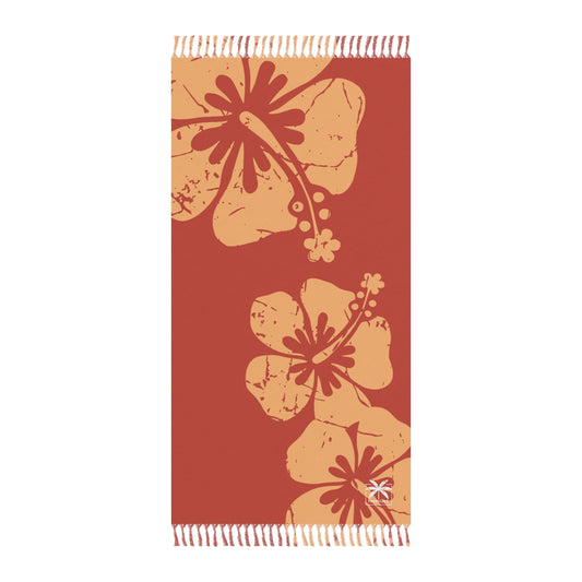 "The Classic Hibiscus"  Beach Cloth - Distressed Orange