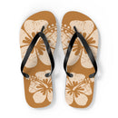 "The Classic Hibiscus" Flip Flop - Distressed Brown