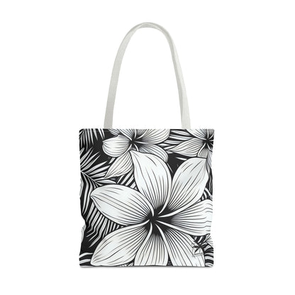 "Plumeria" Tote Bag - Black and White