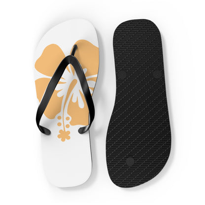 "Orange Hibiscus" Flip Flops