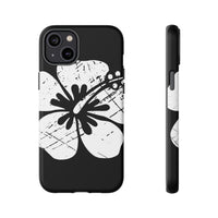 "The Classic Hibiscus" Phone Cover - Distressed Black
