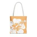 "The Classic Hibiscus" Tote Bag - Distressed Orange
