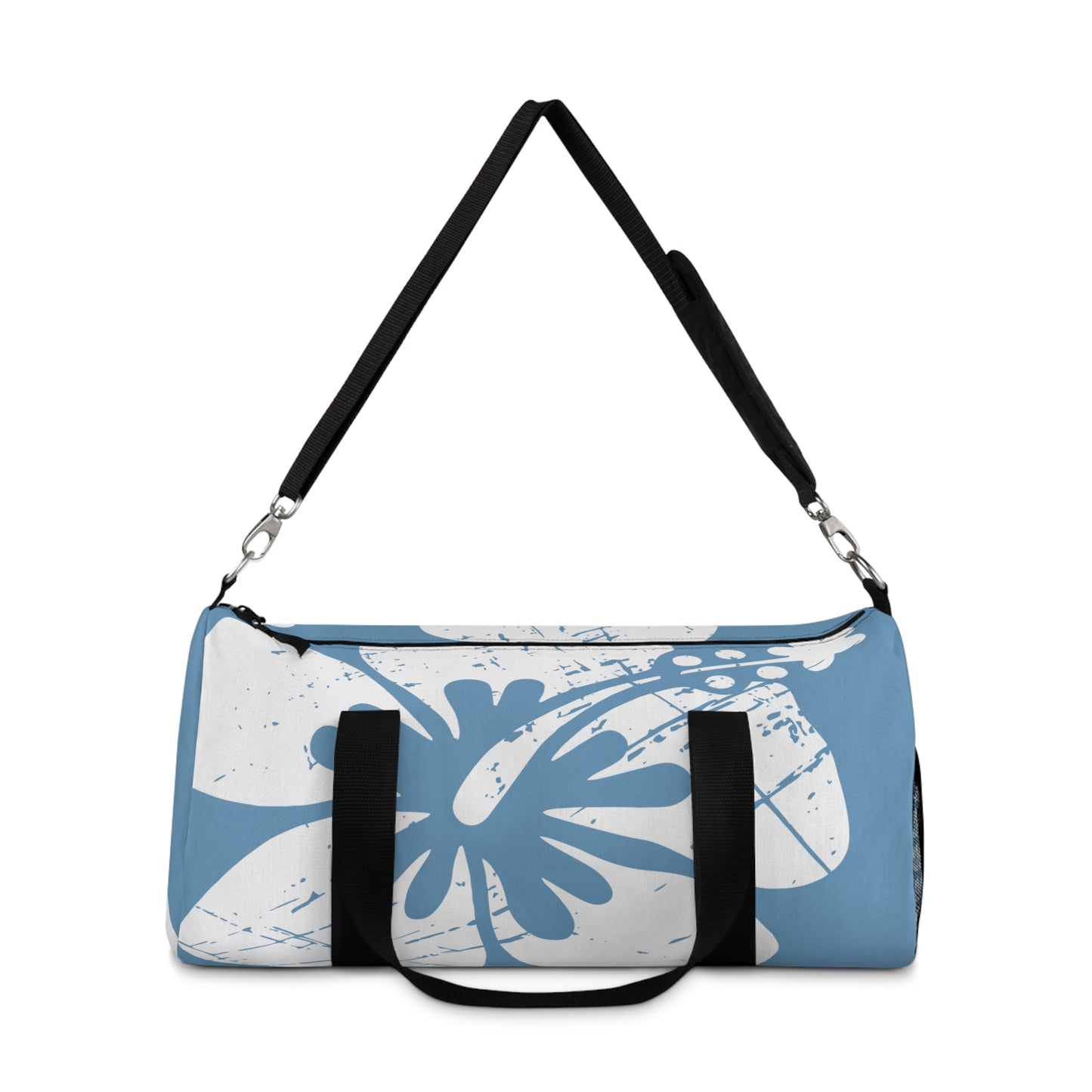 "The Classic Hibiscus" Duffel Bag - Distressed Blue